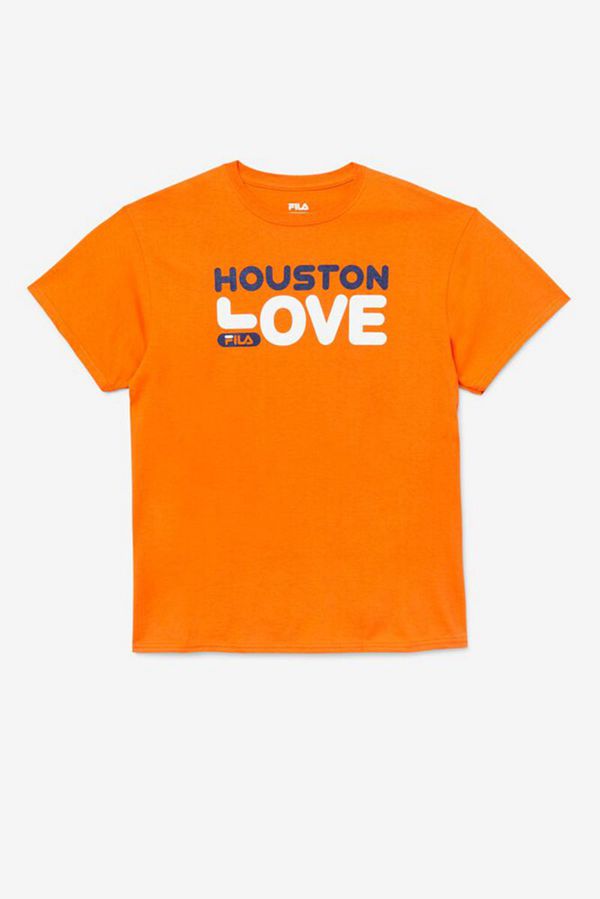 Camisetas Fila Homem Laranja - Fila Houston Love Portugal Online,WEUL-27638